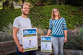 Stefan Sprenger und Isabella Draber freuen sich auf vielfältige Bewerbungen mit vorbildlichen Umwelt- und Klimaschutzprojekten.