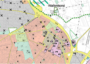 Ausschnitt aus dem Flächennutzungsplan der Gemeinde Wallenhorst