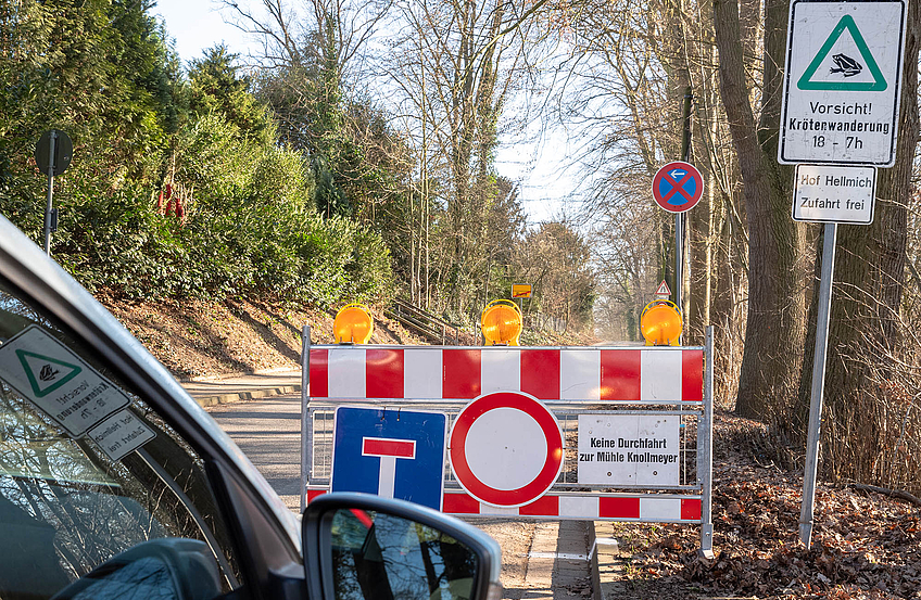 Zum Schutz von Amphibien werden einige Straßen in Wallenhorst gesperrt.