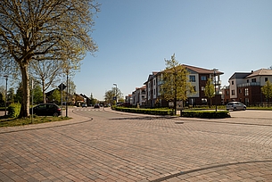 Blick auf den sanierten Bereich "Große Straße - Süd" (Stand: April 2020)